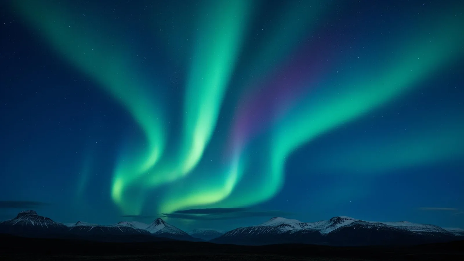 Aurora over a Norwegian fjord